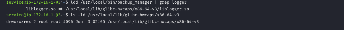 ldd resolvendo liblogger.so do slot x86-64-v3 gravável